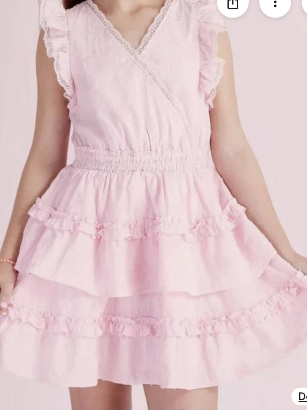 Girls' LoveShackFancy Beck Alouette Rose
Embroidery Tiered Ruffle Dress
